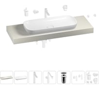 Комплект мебели для ванной комнаты с раковиной Wellsee Genuine Tree 201014620