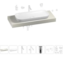 Комплект мебели для ванной комнаты с раковиной Wellsee Genuine Tree 201014500