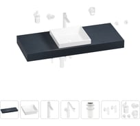 Комплект мебели для ванной комнаты Wellsee Genuine Tree с раковиной 201015420