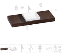 Комплект мебели для ванной комнаты Wellsee Genuine Tree с раковиной 201015460