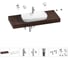 Комплект мебели для ванной комнаты с раковиной Wellsee Genuine Tree 201014881 1
