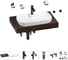 Комплект мебели для ванной комнаты с раковиной Wellsee Genuine Tree 201014762 1