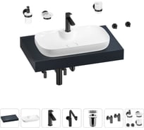 Комплект мебели для ванной комнаты Wellsee Genuine Tree с раковиной 201014742