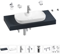 Комплект мебели для ванной комнаты с раковиной Wellsee Genuine Tree 201014801