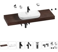Комплект мебели для ванной комнаты с раковиной Wellsee Genuine Tree 201014942