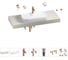 Комплект мебели для ванной комнаты с раковиной Wellsee Genuine Tree 201014854 1
