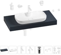 Комплект мебели для ванной комнаты с раковиной Wellsee Genuine Tree 201014985