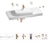 Комплект мебели для ванной комнаты Wellsee Genuine Tree с раковиной 201014894 1