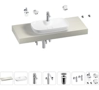 Комплект мебели для ванной комнаты с раковиной Wellsee Genuine Tree 201014856