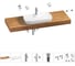 Комплект мебели для ванной комнаты с раковиной Wellsee Genuine Tree 201015116 1