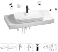 Комплект мебели для ванной комнаты с раковиной Wellsee Genuine Tree 201014836