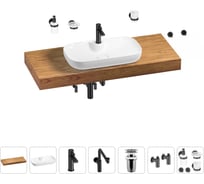Комплект мебели для ванной комнаты Wellsee Genuine Tree с раковиной 201014877