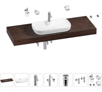 Комплект мебели для ванной комнаты с раковиной Wellsee Genuine Tree 201014946