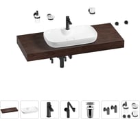 Комплект мебели для ванной комнаты с раковиной Wellsee Genuine Tree 201015067