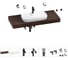 Комплект мебели для ванной комнаты с раковиной Wellsee Genuine Tree 201015067 1