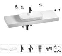 Комплект мебели для ванной комнаты Wellsee Genuine Tree с раковиной 201015137