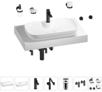 Комплект мебели для ванной комнаты Wellsee Genuine Tree с раковиной 201014777