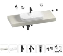 Комплект мебели для ванной комнаты с раковиной Wellsee Genuine Tree 201014857