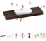 Комплект мебели для ванной комнаты с раковиной Wellsee Genuine Tree 201014949 1