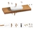 Комплект мебели для ванной комнаты с раковиной Wellsee Genuine Tree 201014939 1