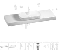 Комплект мебели для ванной комнаты Wellsee Genuine Tree с раковиной 201014960