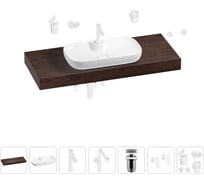 Комплект мебели для ванной комнаты с раковиной Wellsee Genuine Tree 201015070