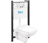 Подвесной унитаз Roca ПЭК DEBBA NEW Rimless+инсталляция+Slim сиденье 00073273