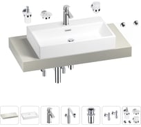 Комплект мебели для ванной комнаты с раковиной Wellsee Genuine Tree 201018751