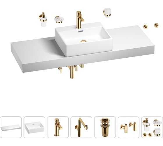 Комплект мебели с раковиной Wellsee Genuine Tree 201018738