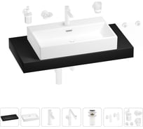 Комплект мебели для ванной комнаты с раковиной Wellsee Genuine Tree 201018810