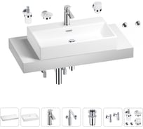 Комплект мебели для ванной комнаты с раковиной Wellsee Genuine Tree 201018791