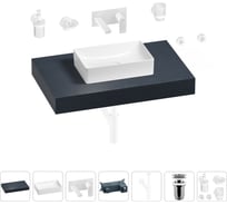 Раковина 42 см со столешницей 80 см Wellsee Pure BY Wellsee в наборе 9 в 1 201010735
