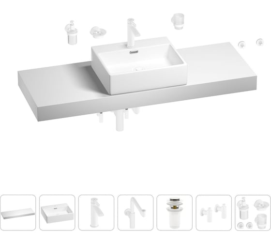 Комплект мебели с раковиной Wellsee Genuine Tree 201018740