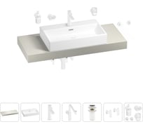 Комплект мебели для ванной комнаты с раковиной Wellsee Genuine Tree 201018820