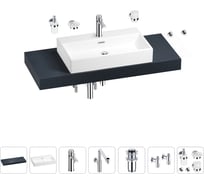 Комплект мебели для ванной комнаты с раковиной Wellsee Genuine Tree 201018826