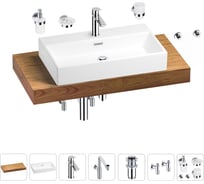 Комплект мебели с раковиной Wellsee Genuine Tree 201018771
