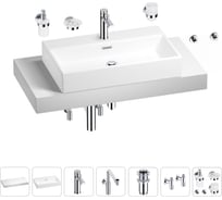 Комплект мебели для ванной комнаты с раковиной Wellsee Genuine Tree 201018796