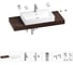 Комплект мебели для ванной комнаты с раковиной Wellsee Genuine Tree 201018841 1