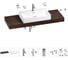 Комплект мебели для ванной комнаты с раковиной Wellsee Genuine Tree 201018901 1