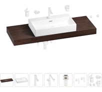 Комплект мебели для ванной комнаты с раковиной Wellsee Genuine Tree 201018910