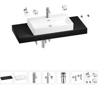 Комплект мебели с раковиной Wellsee Genuine Tree 201018866