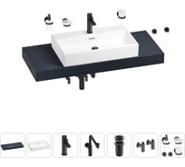 Комплект мебели для ванной комнаты с раковиной Wellsee Genuine Tree 201018827