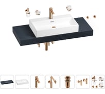 Комплект мебели для ванной комнаты с раковиной Wellsee Genuine Tree 201018829