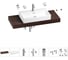Комплект мебели для ванной комнаты с раковиной Wellsee Genuine Tree 201018846 1