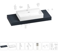 Комплект мебели с раковиной для ванной комнаты Wellsee Genuine Tree 201018830