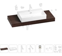 Комплект мебели для ванной комнаты с раковиной Wellsee Genuine Tree 201018850