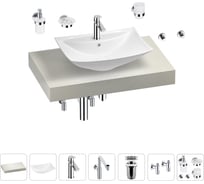 Комплект мебели для ванной комнаты с раковиной Wellsee Genuine Tree 201018931