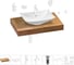 Комплект мебели с раковиной Wellsee Genuine Tree 201018955 1