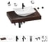 Комплект мебели для ванной комнаты с раковиной Wellsee Genuine Tree 201018962 1