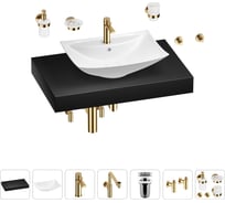 Комплект мебели для ванной комнаты с раковиной Wellsee Genuine Tree 201018988